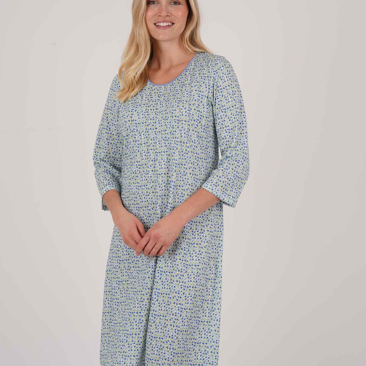 Womens Bizilizy Pleated Nightdress - Brown