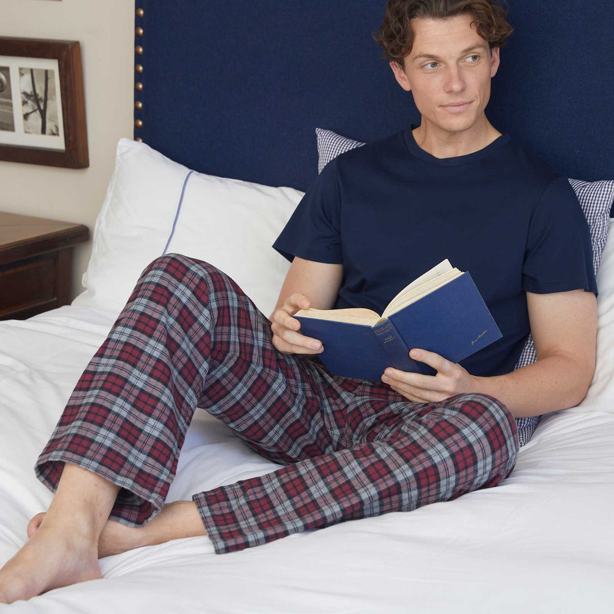 Pantalon De Pyjama Homme E.VIP Bruce 1799 - 100% Coton, Fabrication UE, Certifié Oeko-Tex