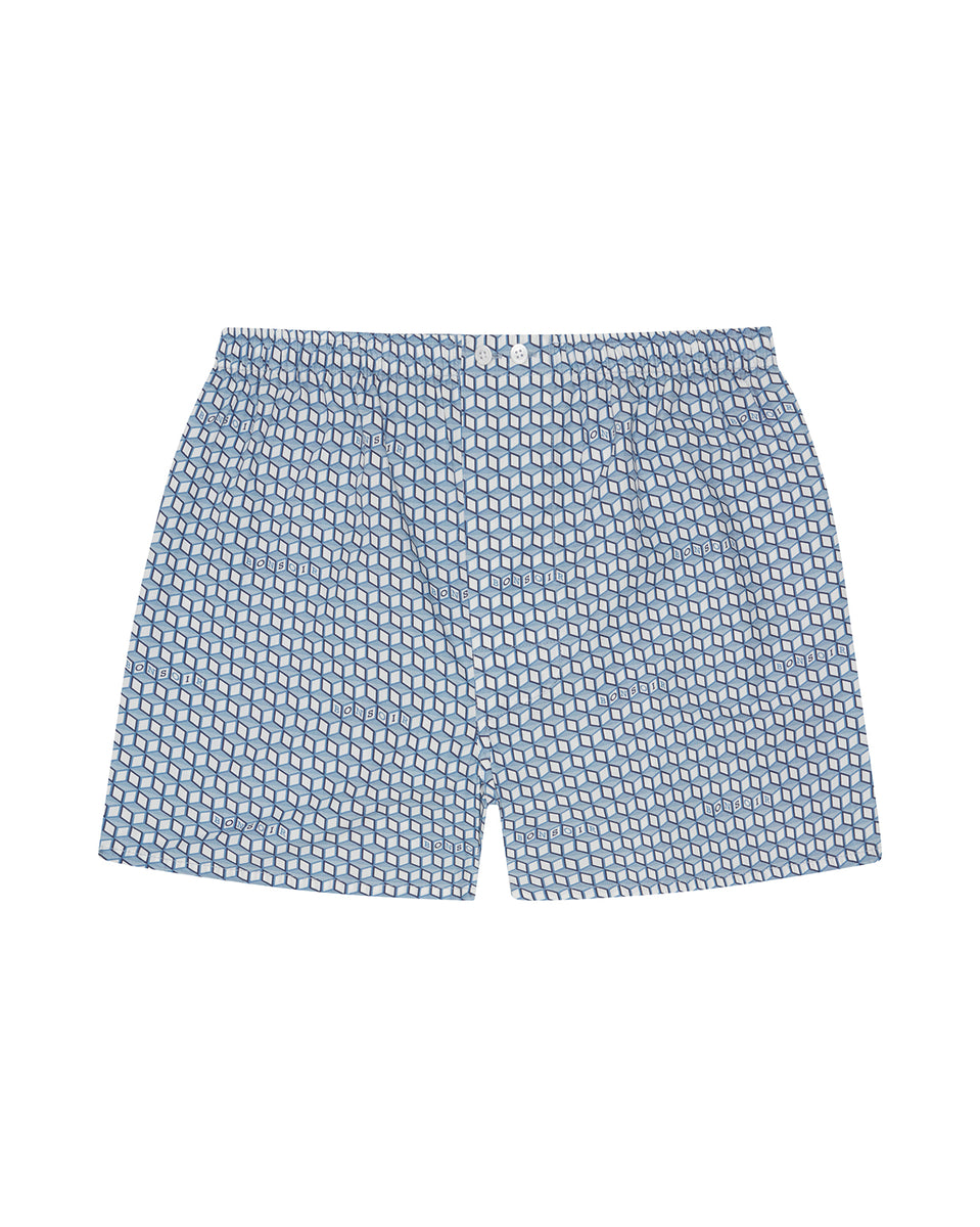 Men's Classic Cotton Boxer Shorts Belgrave Monogram Bonsoir of London
