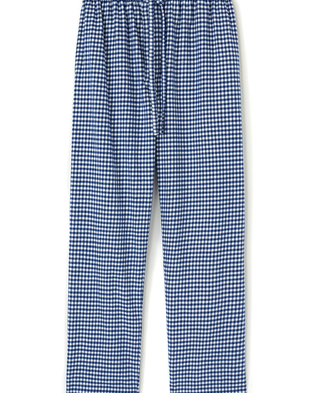Brushed Cotton Navy Gingham Pyjama Trousers | Bonsoir of London