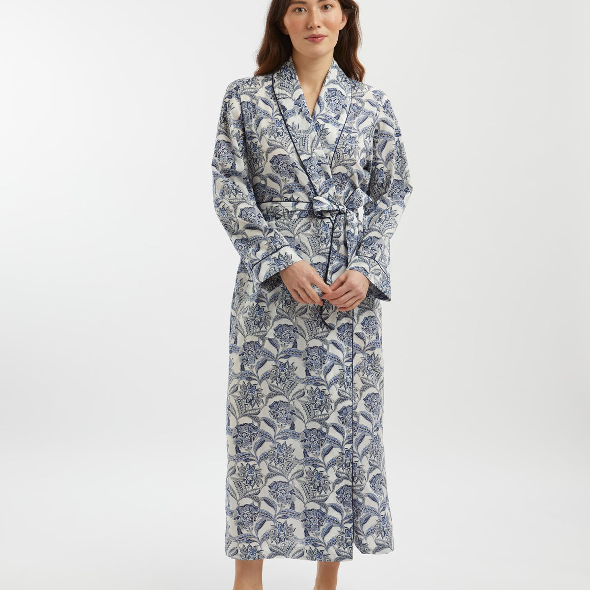 Women's Organic Cotton Dressing Gown Made with Liberty Fabric Paradi