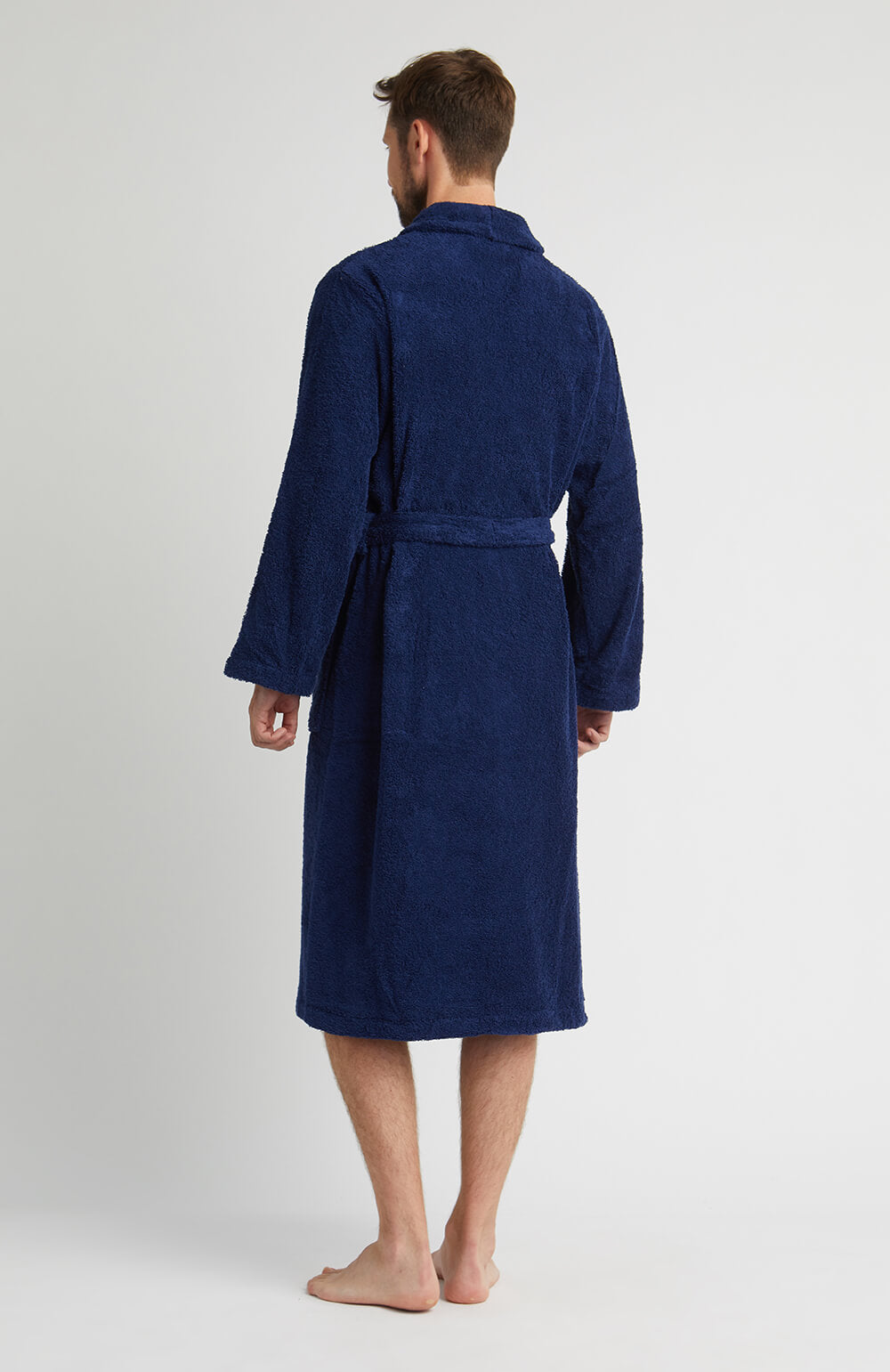 Towelling Robe Midnight | Bonsoir of London