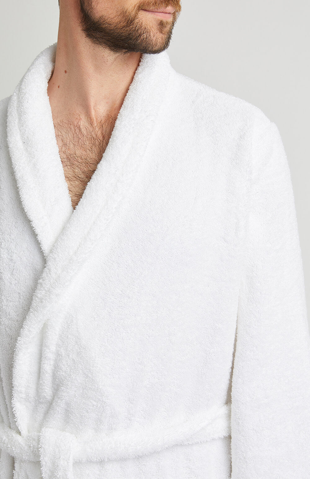 Towelling Robe White | Bonsoir of London