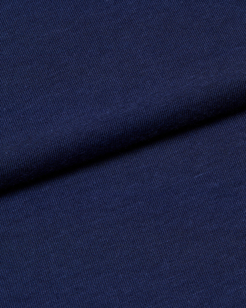 Women's French Pleat Short Sleeve Jersey Nightdress - Midnight Blue | Bosnoir of London