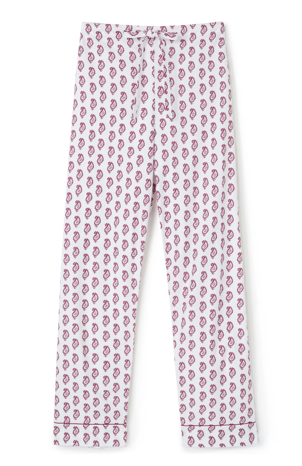 Brushed Cotton Berry Paisley Pyjama Trousers | Bonsoir of London