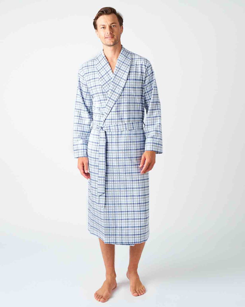 Men's Keswick Brushed Cotton Dressing Gown | Bonsoir of London