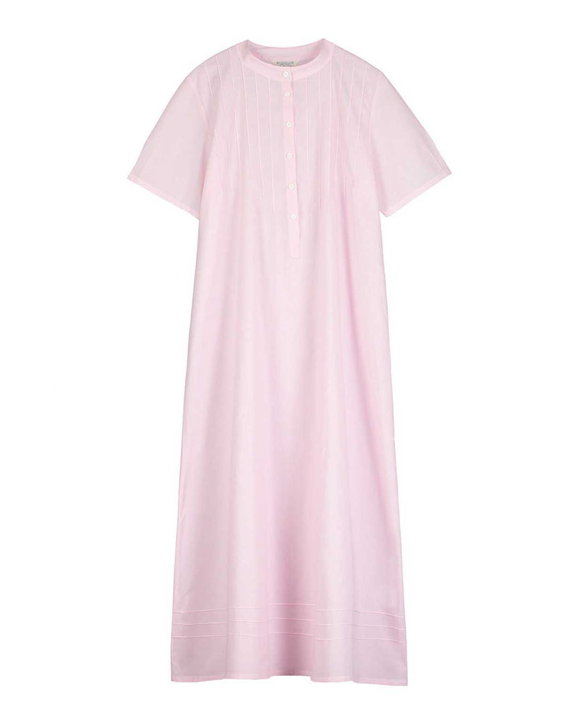 Womens Victoria Short Sleeve Pink Nightdress | Bonsoir of London