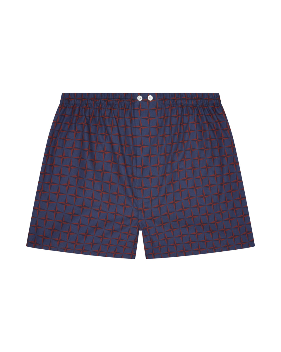 Men's Classic Cotton Boxer Shorts Norwick Star Bonsoir of London