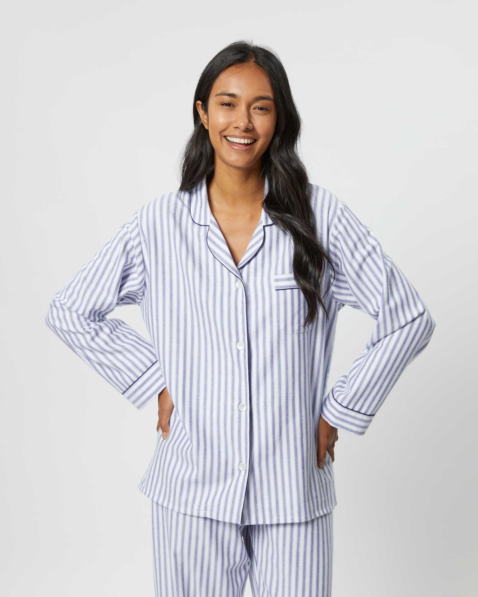 100% Cotton Built In Bra Wireless Striped Patio Dress Night Lounge  Sleepwear