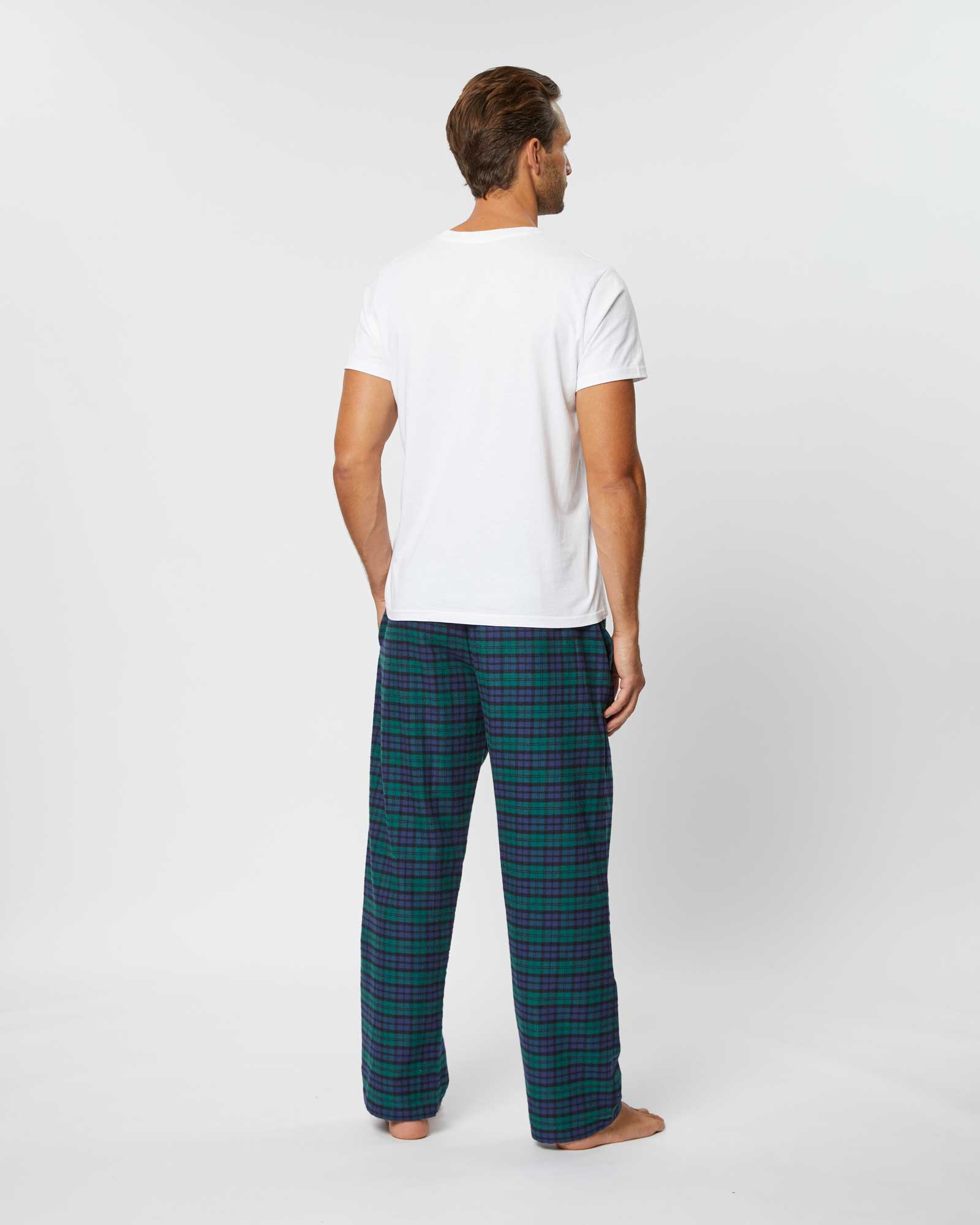 Men's Brushed Cotton Pyjama Trousers - Litton Blackwatch Tartan