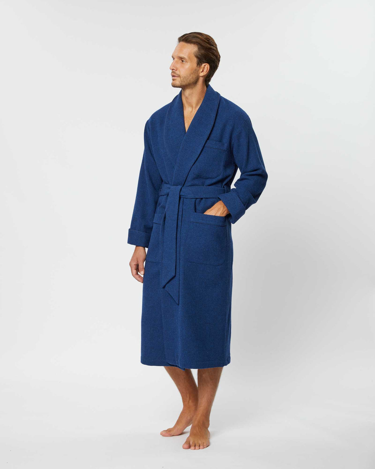 Blue And Red Floral Sugar Skull Men's Robe main image 1
