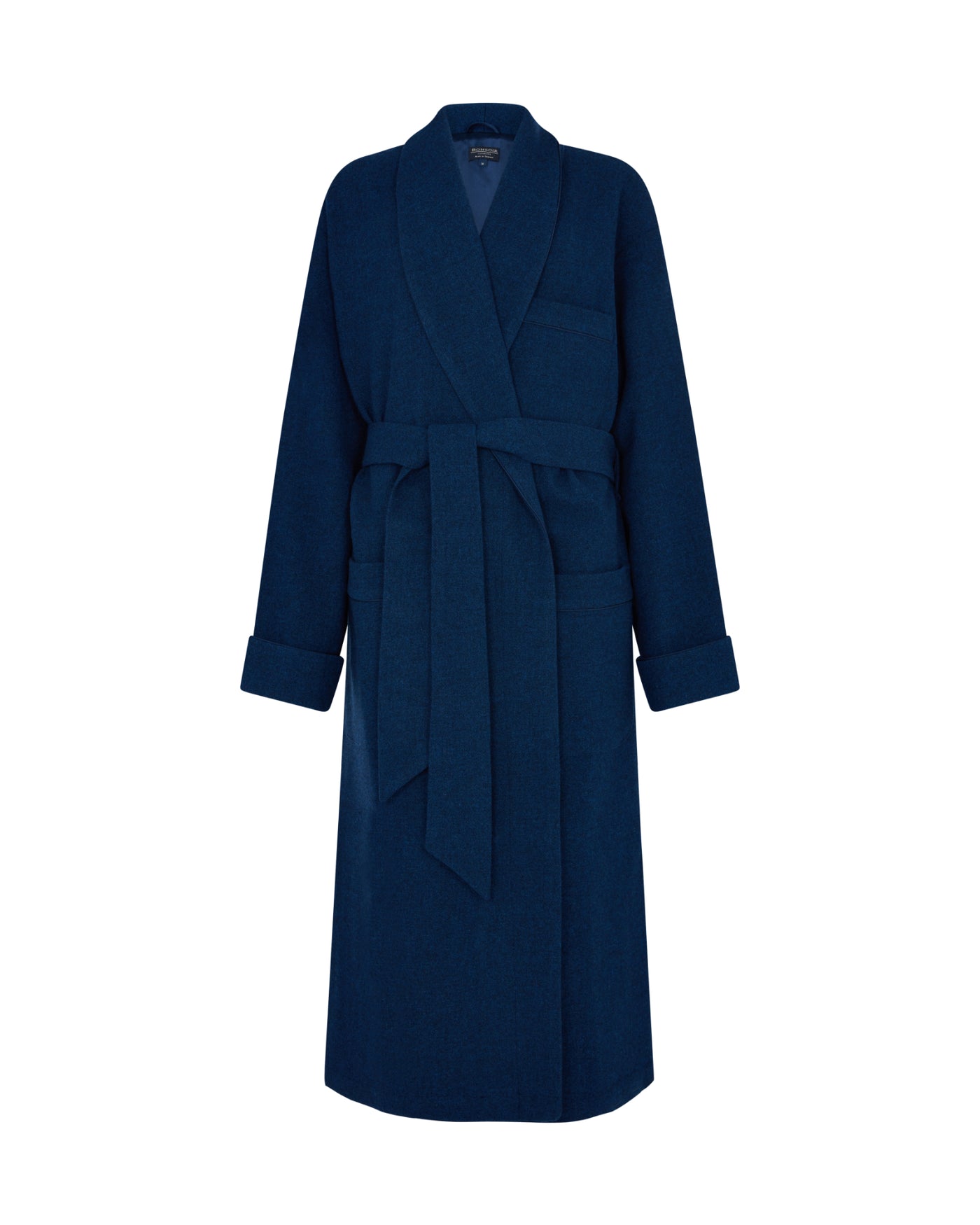 Men's Silk-Lined Wool Robe - Royal Blue – Bonsoir of London