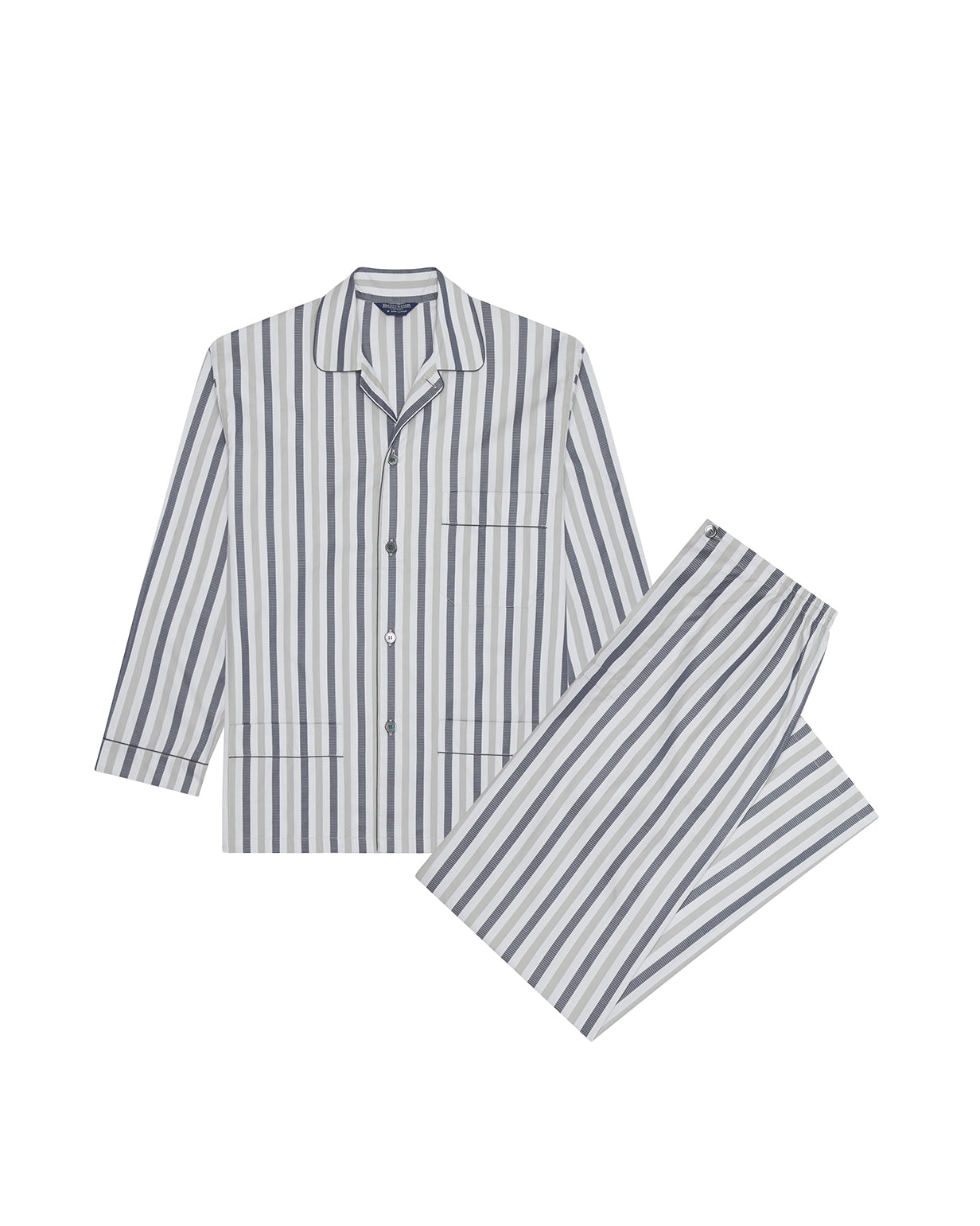 Men's Two-Fold Cotton Pyjamas - Welbury – Bonsoir of London