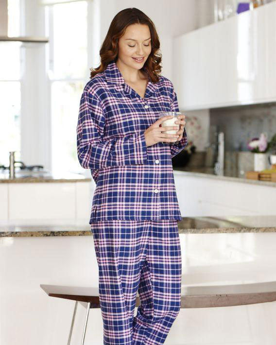 Women's Brushed Cotton Pyjamas - Isla