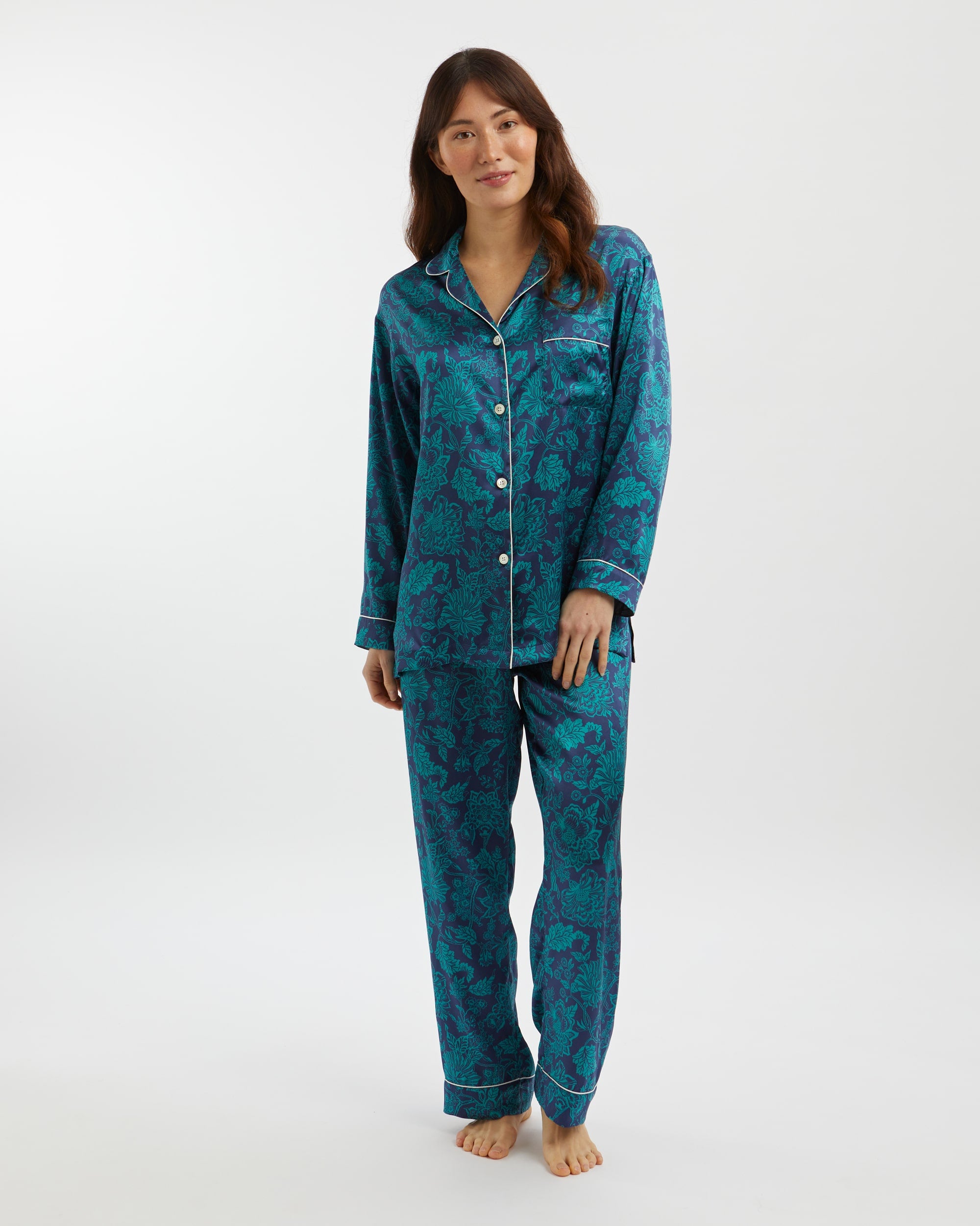 Silk Pyjamas (3b16) - Melody Floral XL