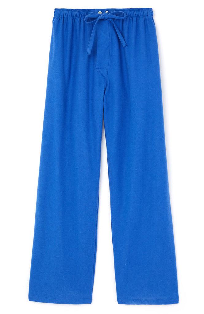 Brushed Cotton Bright Blue Pyjama Trousers | Bonsoir of London