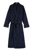 Mens Luxury Navy Cashmere Dressing Gown | Bonsoir of London