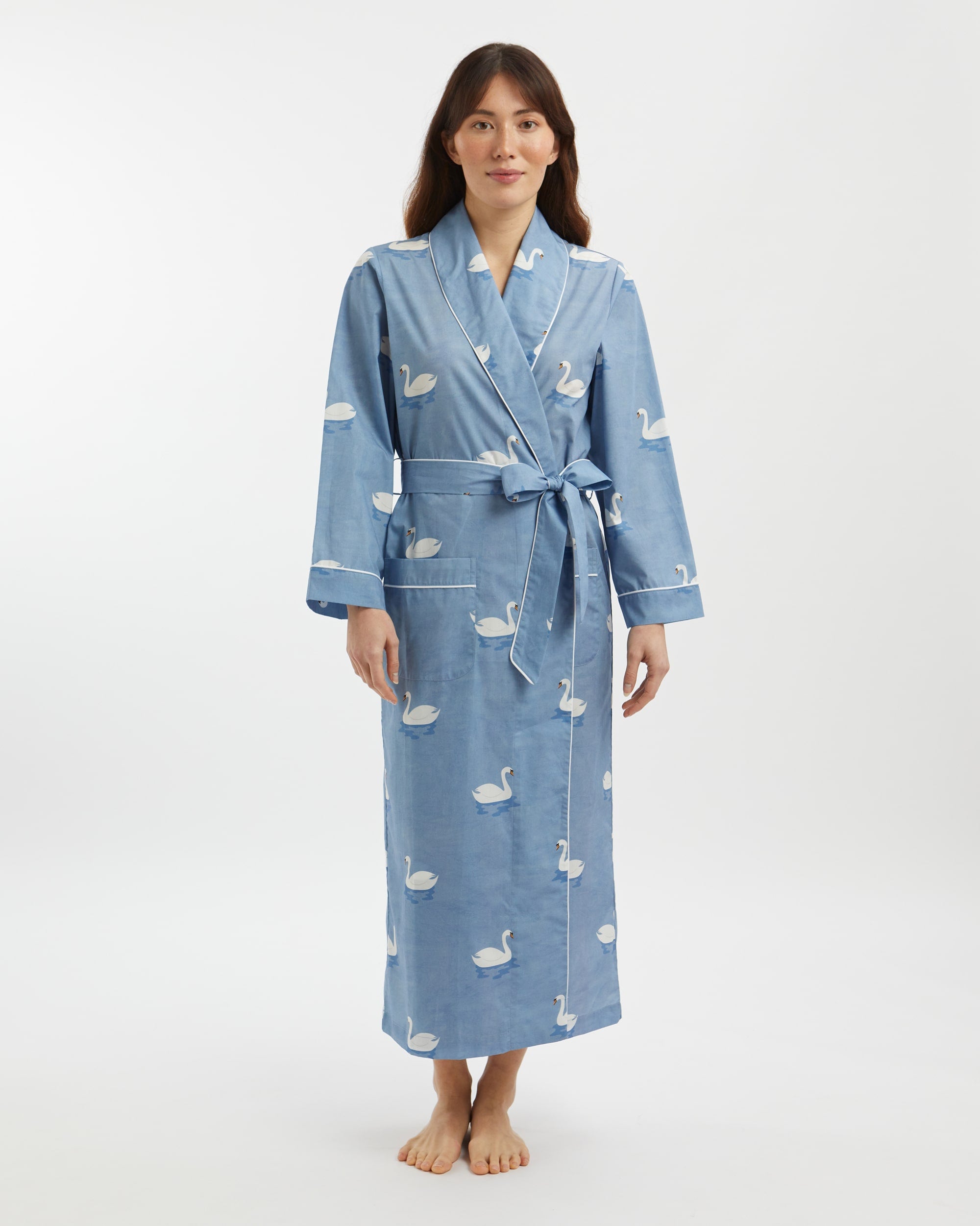 100% Cotton Lightweight Waffle Dressing Gown - The Towel Shop