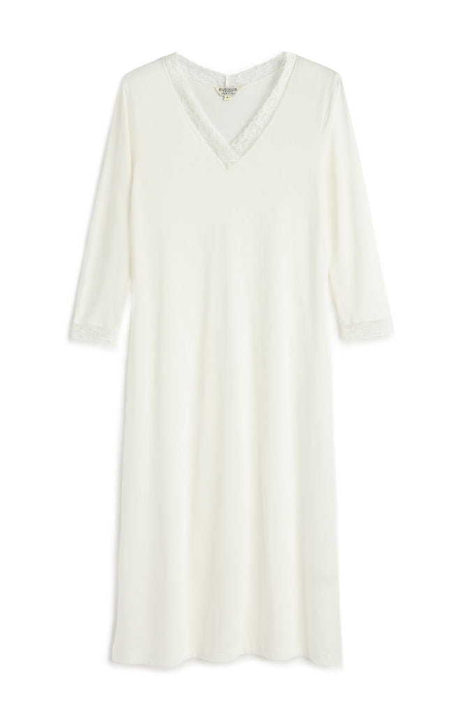 Women's Ella Antique White Luxury Nightdress | Bonsoir of London
