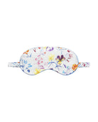 Women's Silk Eye Mask - Blue Bloom Liberty Silk | Bonsoir of London