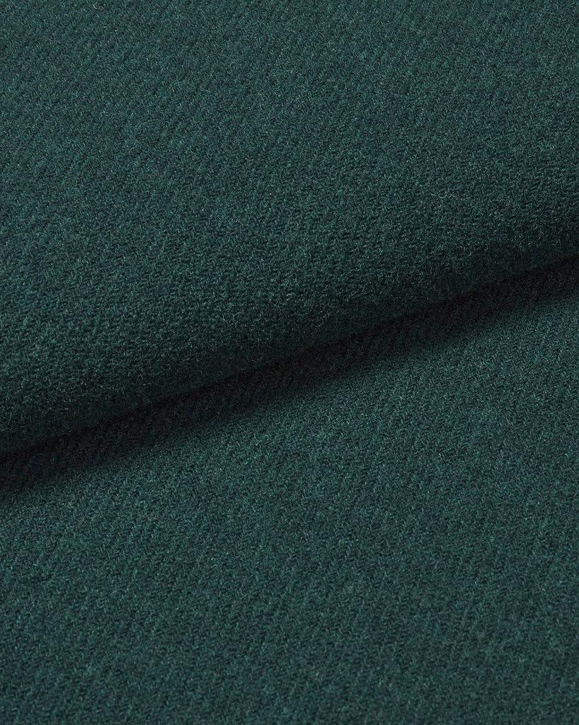 Men's Silk-Lined Wool Robe - Forest Green | Bonsoir of London