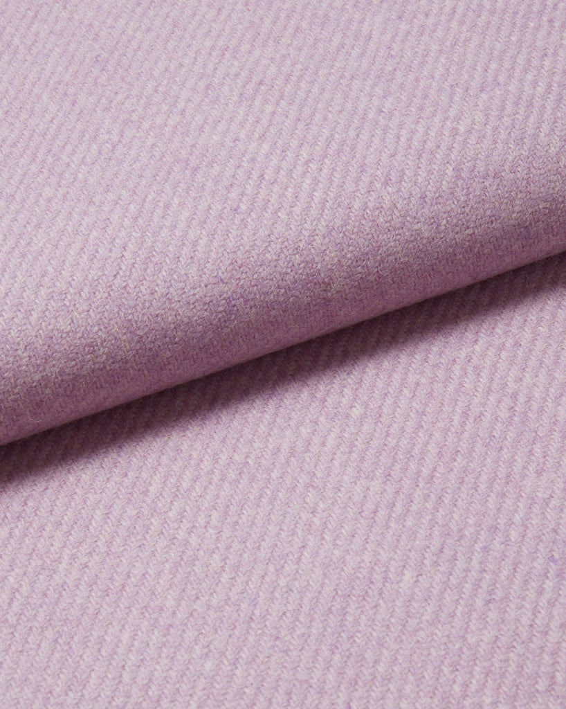 Women's Silk-Lined Wool Robe - Lilac | Bonsoir of London