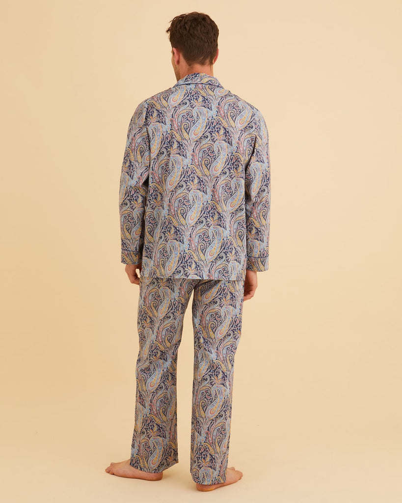 Men's Fine Cotton Pyjamas Made with Liberty Fabric - Felix Paisley | Bonsoir of London