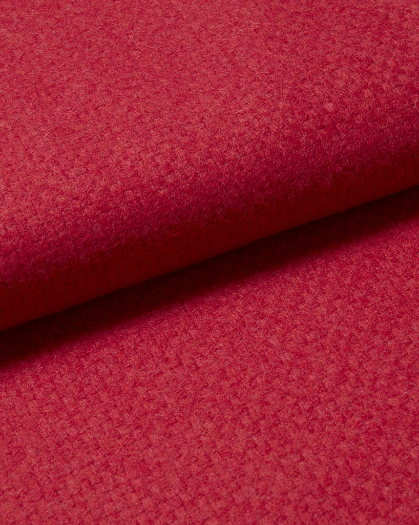 Women's Silk-Lined Wool Robe - Scarlet Red | Bonsoir of London