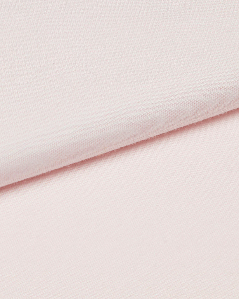 Women's French Pleat Long Sleeve Jersey Nightdress - Soft Pink | Bonsoir of London
