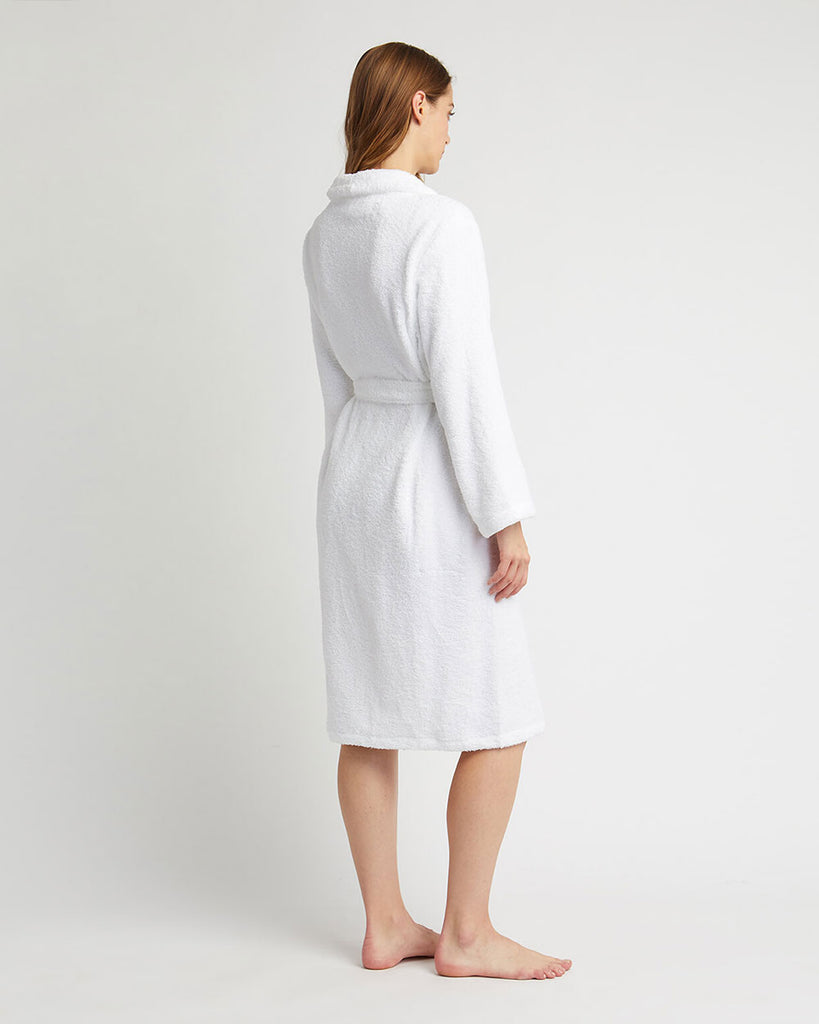 Towelling Robe White | Bonsoir of London