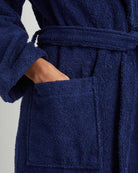 Towelling Robe Midnight | Bonsoir of London