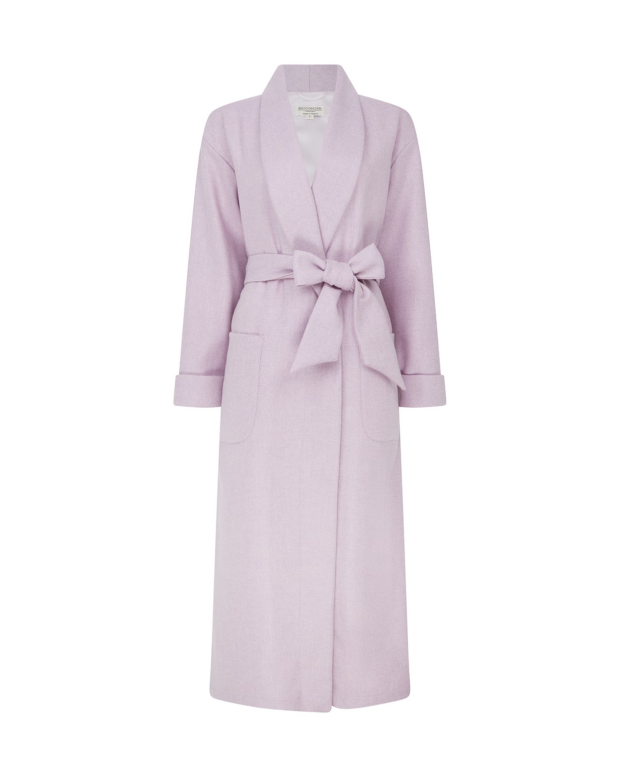 Women's Silk-Lined Wool Robe - LilacWomen's Silk-Lined Wool Robe - Lilac | Bonsoir of London