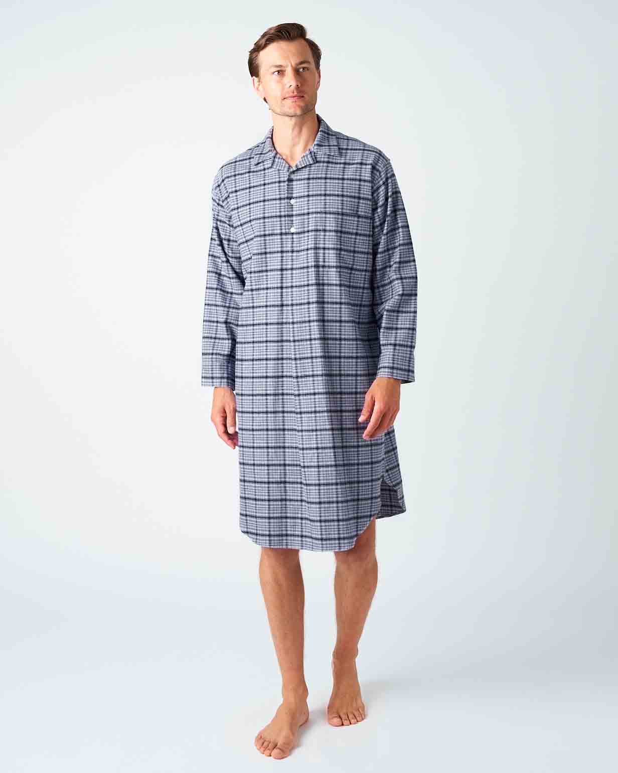 Men's Penrith Brushed Cotton Nightshirt | Bonsoir of London